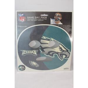 Philadelphia Eagles Game Day Face Temporary Tattoo NFL Football Fan Tattoos